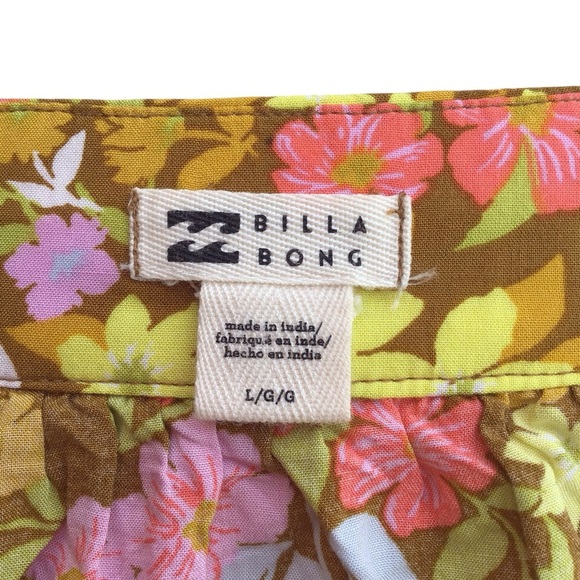 Billabong Womens Beach Daze Puff Sleeve Crop Top - Picture 11 of 12